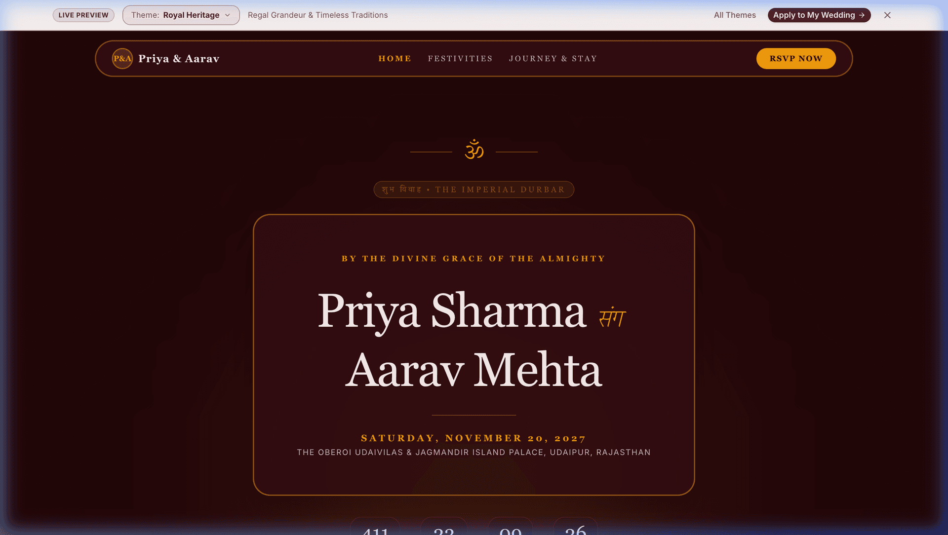 Personalised Invitation Websites